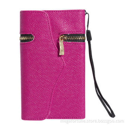 Flower Pattern Leather Case with zipper and Card Slot for Samsung Galaxy S4, OEM/ODM are Welcomed